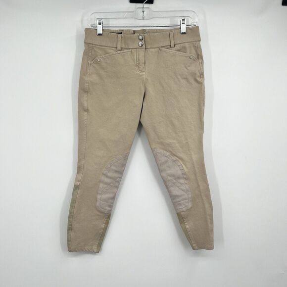 Womens ARIAT Triumph Equestrian Pants 26 Tan Beige Riding Breeches Stretch - Picture 1 of 16